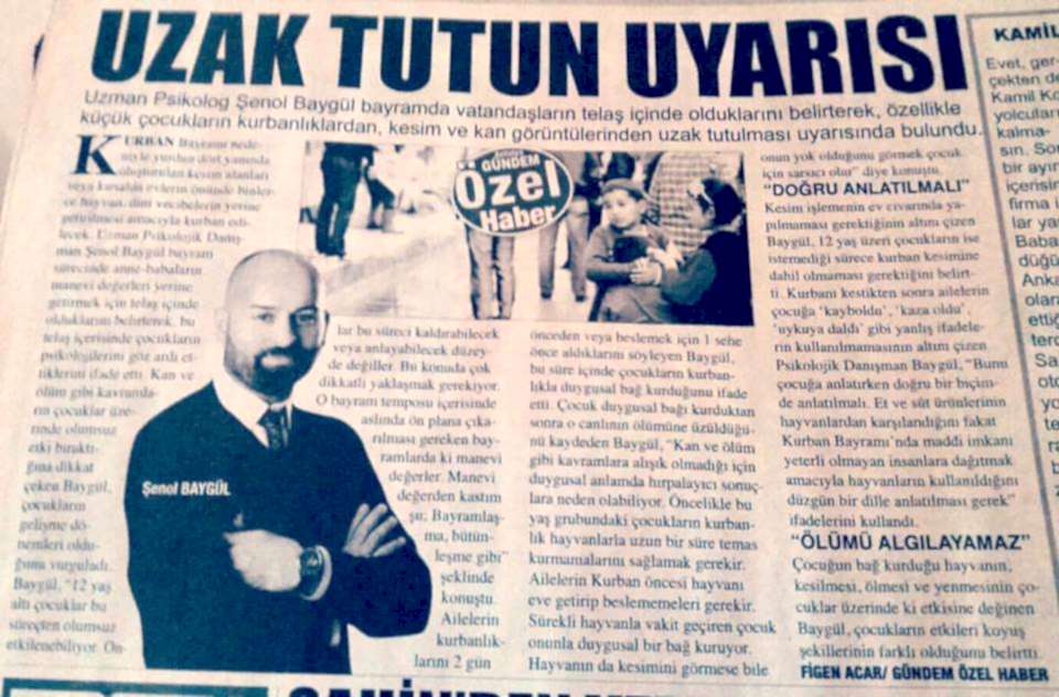 uzman psikolog şenol baygül gazete televizyonda çift terapisi Bakı